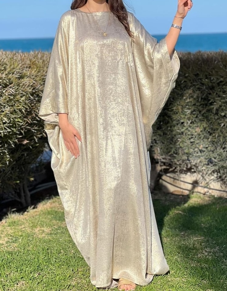 Jebba en satin de soie laqué