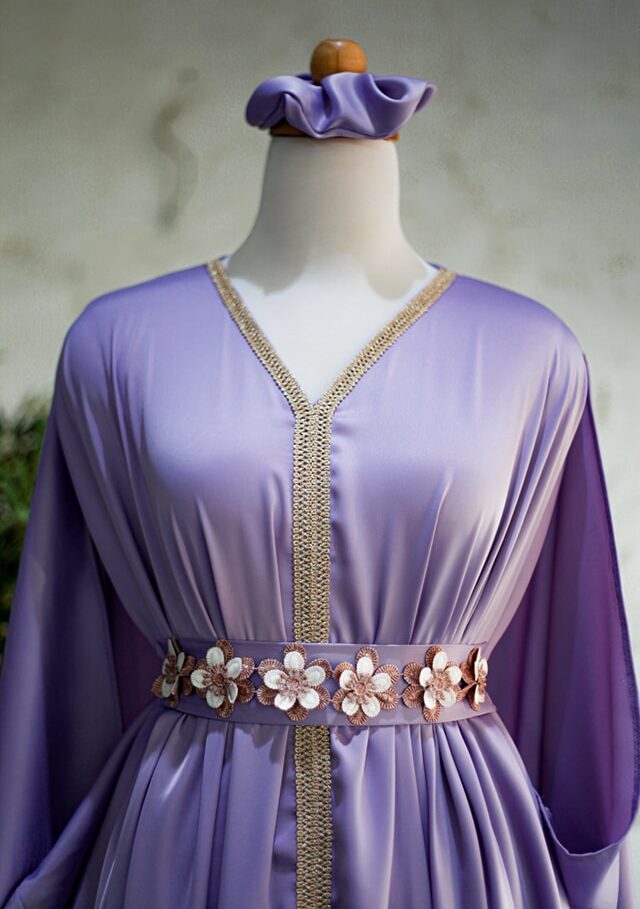 Coftan Tissu crêpe satin